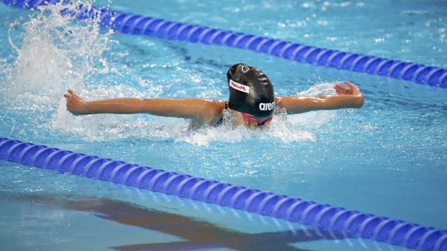 Alzain Tareq, una nadadora de 10 años en el Mundial de Kazán