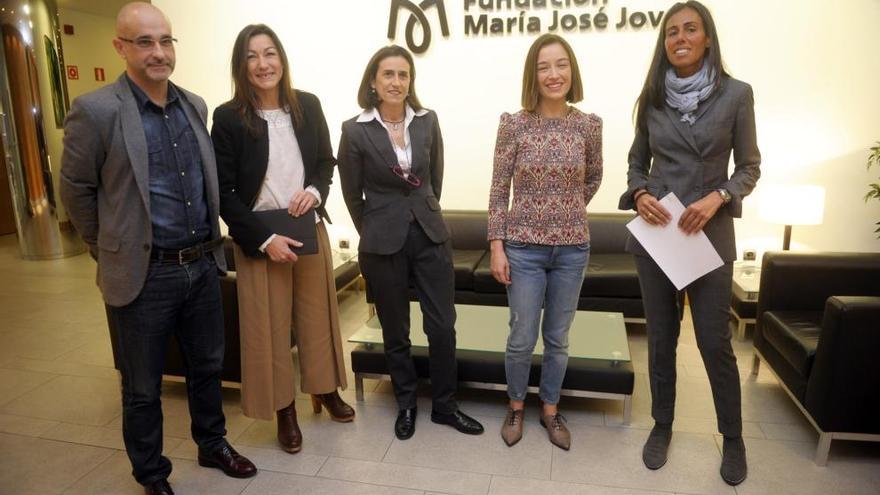 Participantes en la presentación del programa, esta mañana, en la sede de la Fundación María José Jove.