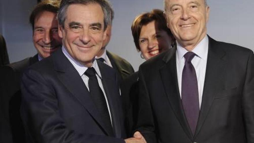 Juppé i Fillon mostren la seva bona sintonia.