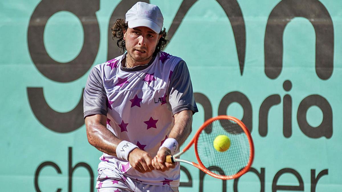 Marco Trungelliti, durante su encuentro de ayer ante el español Carlos Gimeno Valero, al que ganó. | | MARTA MAGNI/MEF TENNIS EVENTS