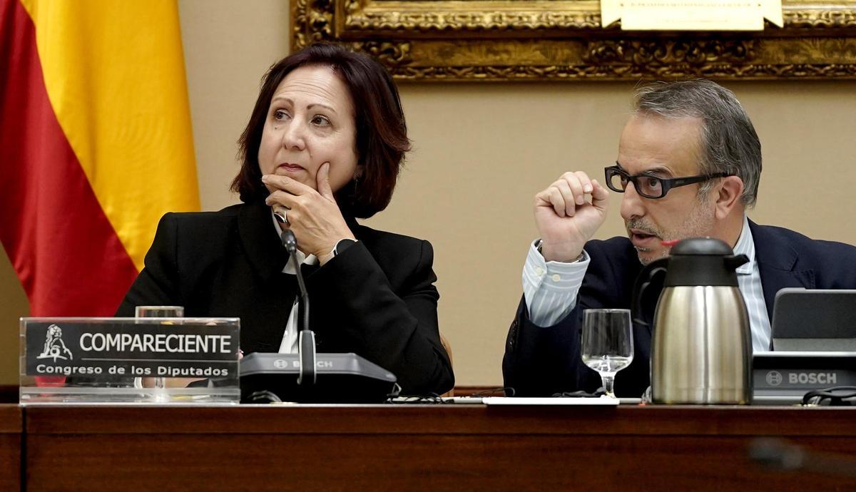 Teresa Peramato, Fiscal General del Estado, durante su comparecencia en el Congreso de los Diputados.