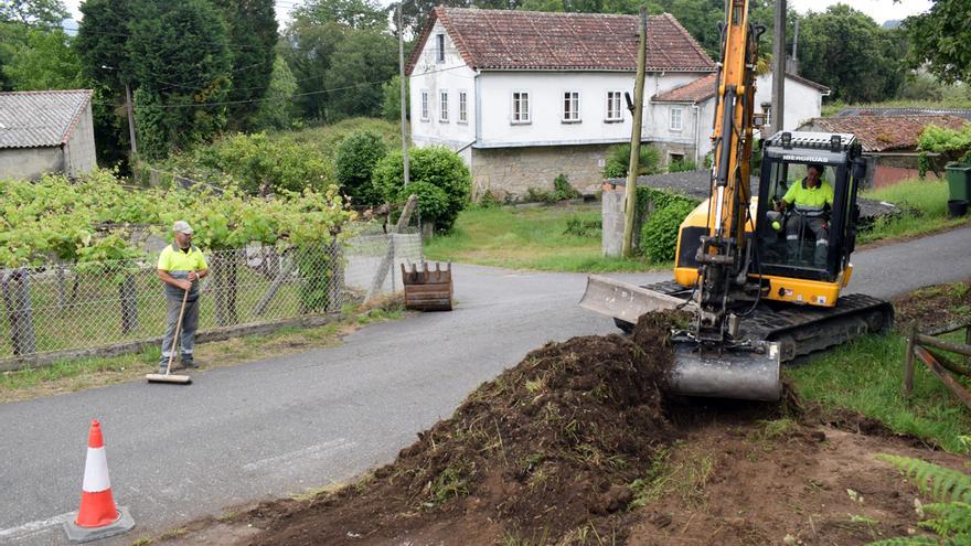 Los trabajos de construcción de la senda.