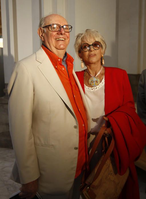 Dario Fo y su esposa Franca Rame, en Valencia en 2007.