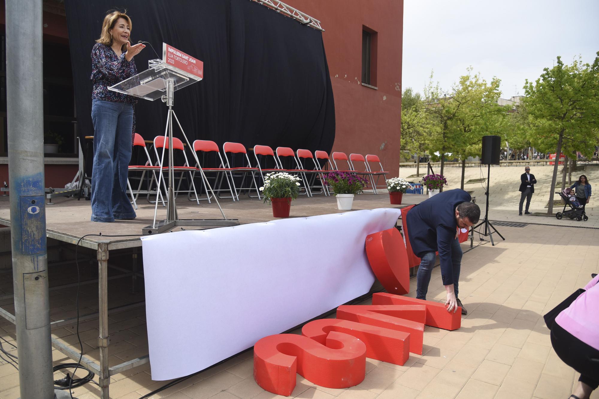 La ministra Sánchez presenta la candidatura d'Èlia Tortolero a Sant Joan de Vilatorrada