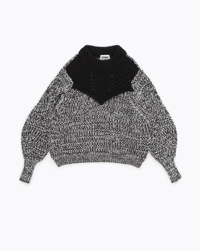 Jersey de lana bicolor, de Bimba y Lola