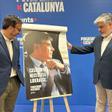 Cartel de campaña del candidato de Junts+ a las elecciones al Parlament, Carles Puigdemont