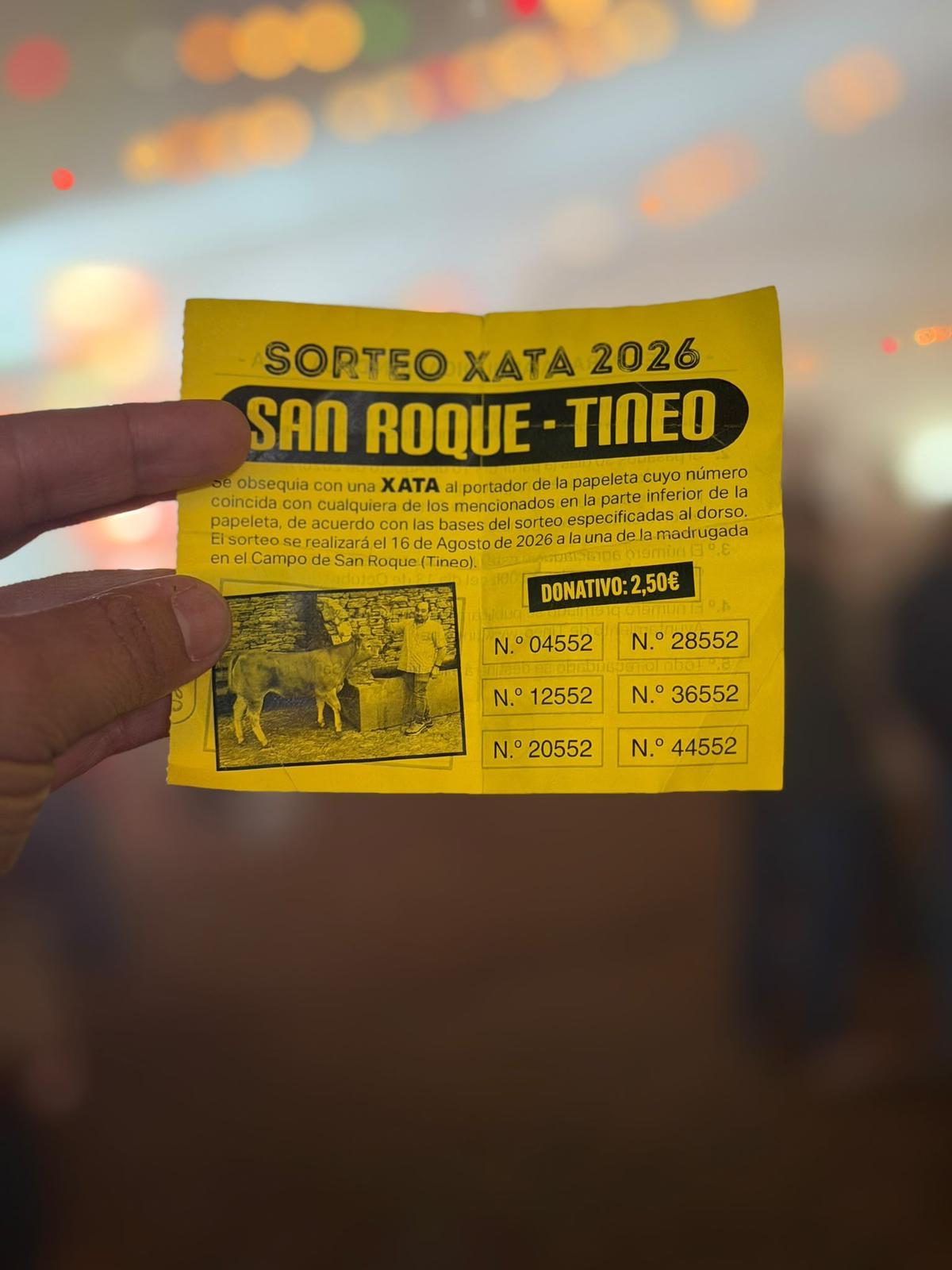 El boleto premiado.