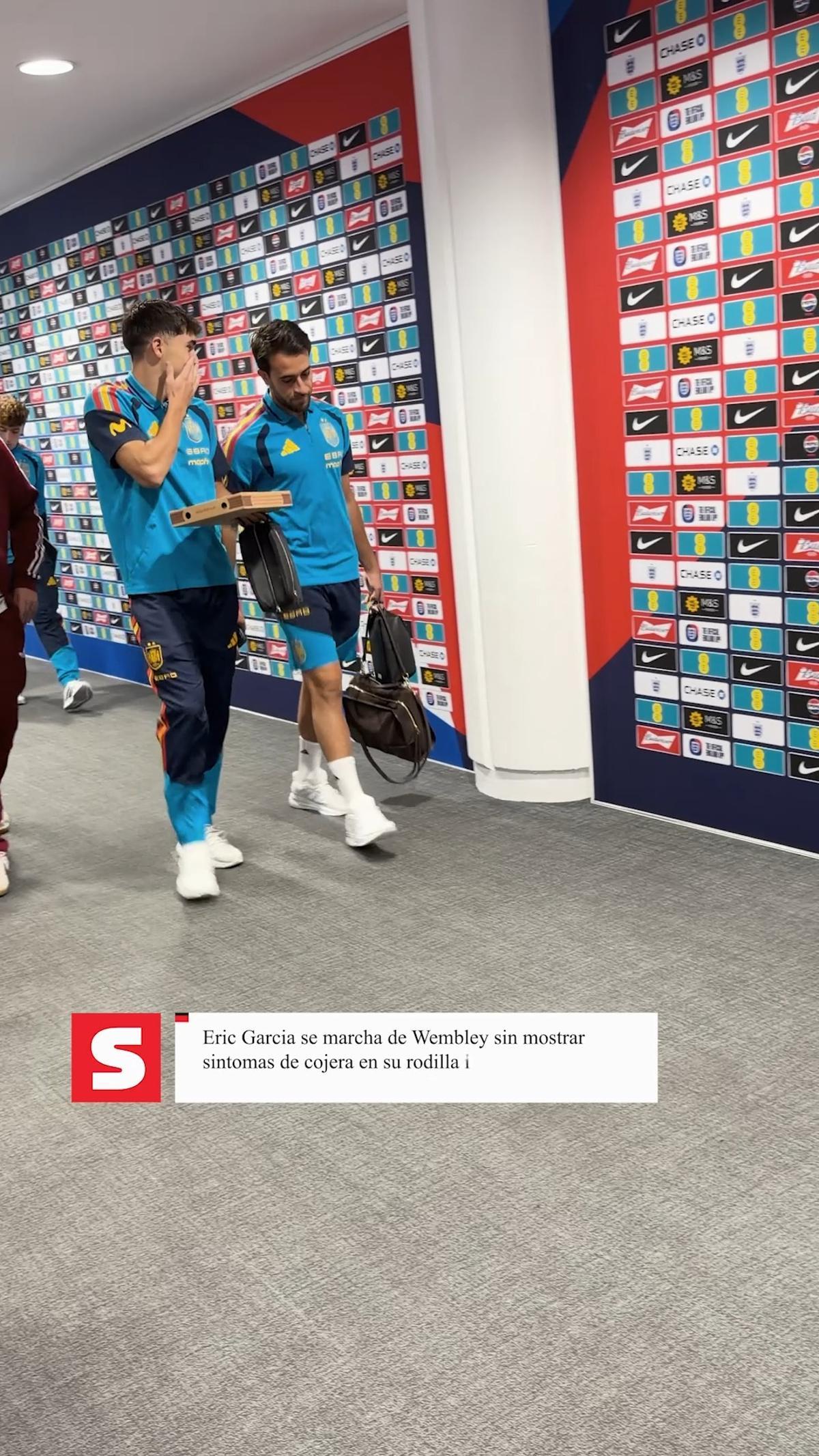 Eric se marcha de Wembley sin mostrar síntomas de cojera en su rodilla izquierda