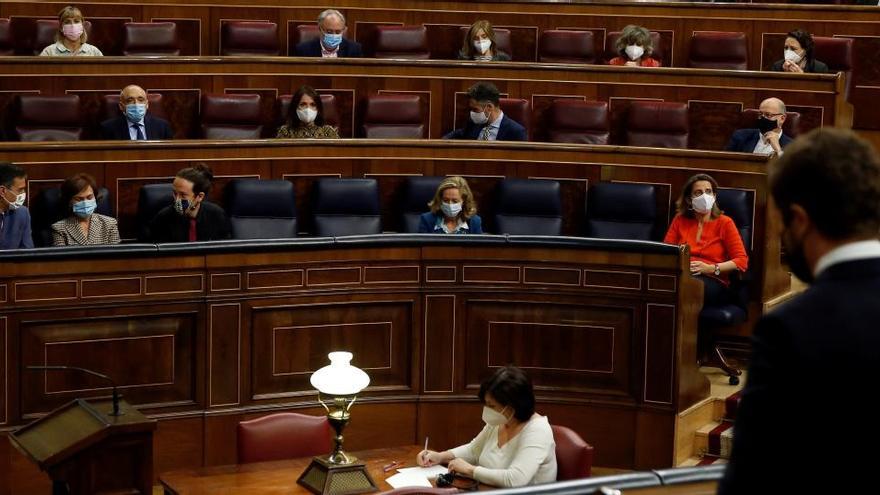 Un momento de la sesión de control al Gobierno en el Congreso.