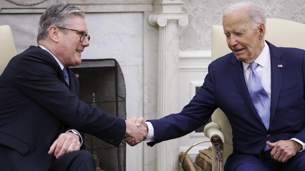 Keir Starmer y Joe biden durante su anterior encuentro en Washington el pasado 10 de julio.