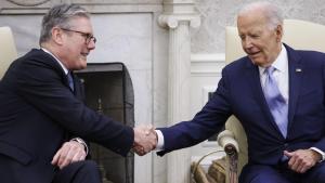 Keir Starmer y Joe biden durante su anterior encuentro en Washington el pasado 10 de julio.