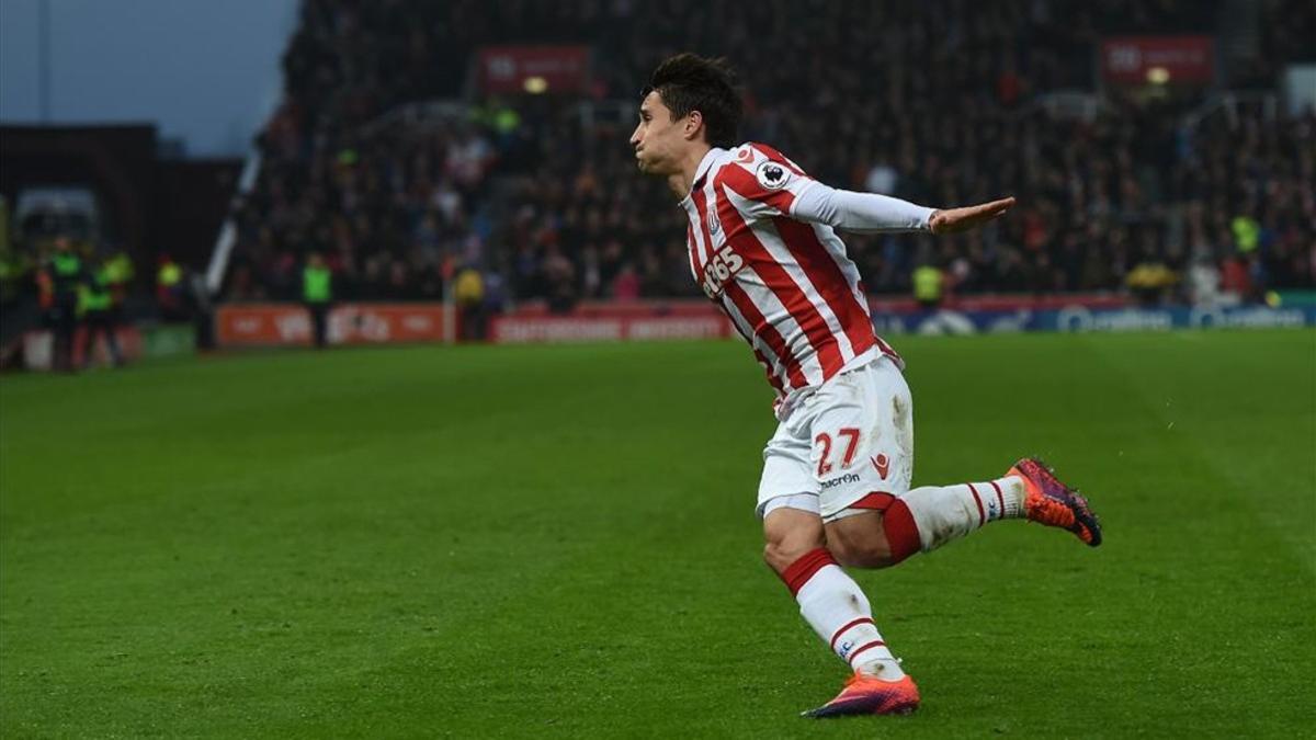 Bojan anotó un gol de penalti contra el Leicester el 17 de diciembre