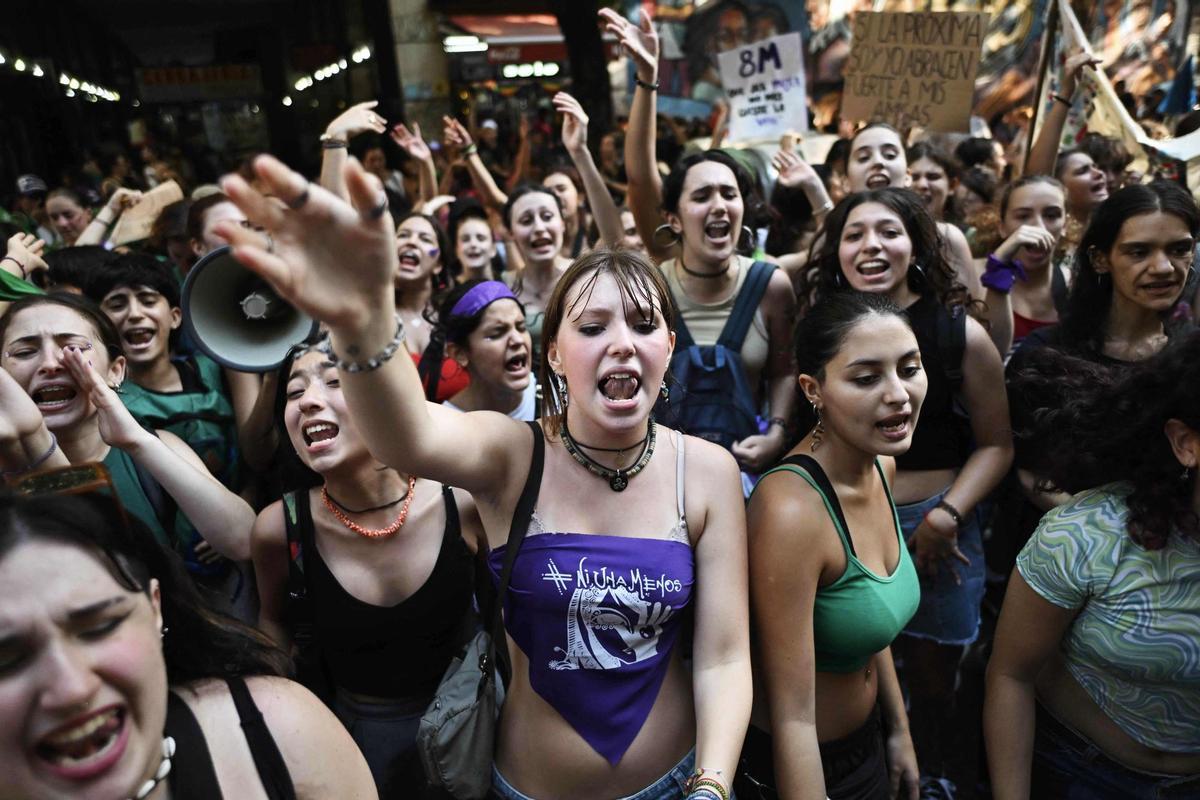 8M Celebración del Día internacional de la mujer en el mundo, Buenos Aires, Argentina.