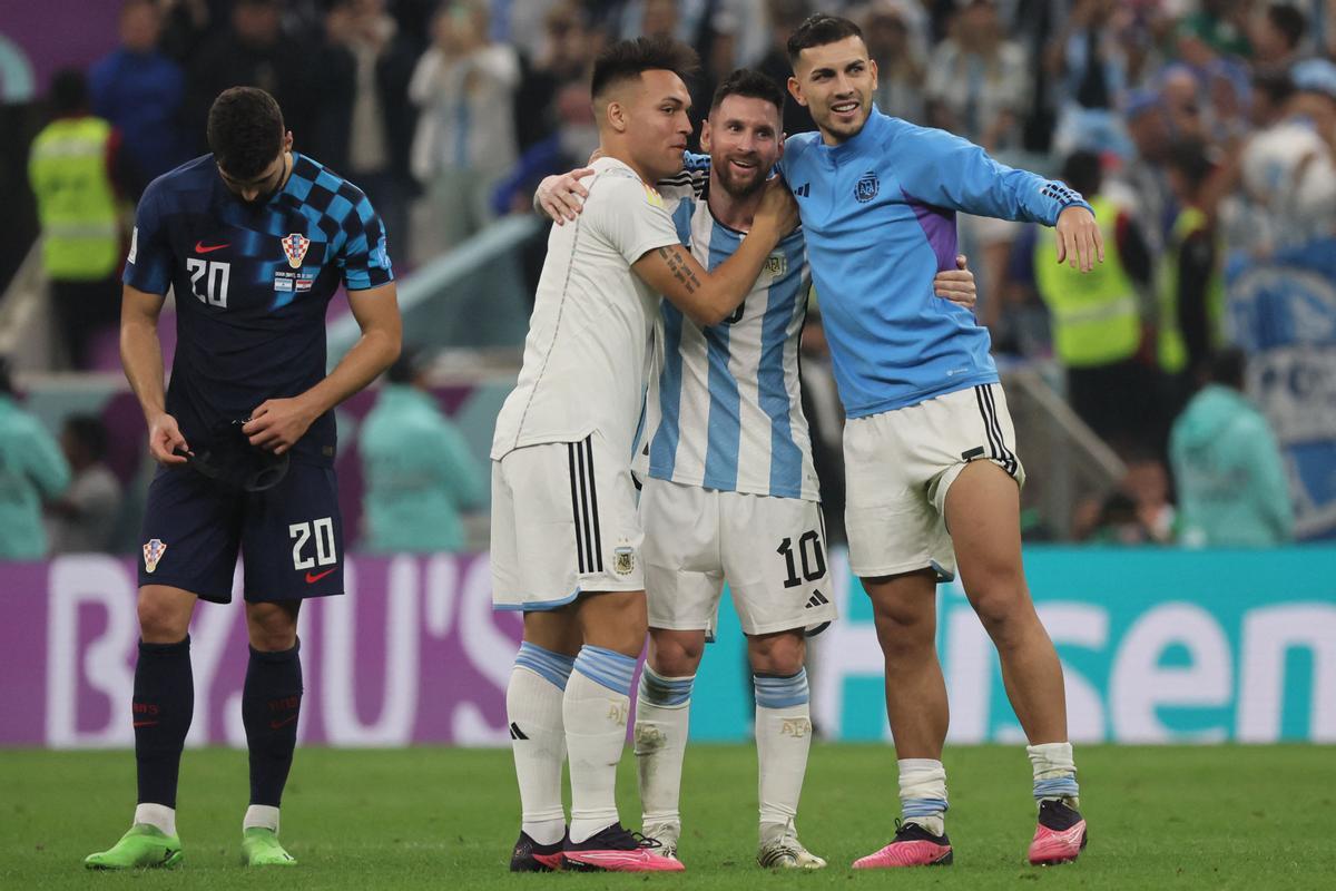 Así celebraron Messi y Argentina el pase a la final Así celebraron Messi y Argentina el pase a la final