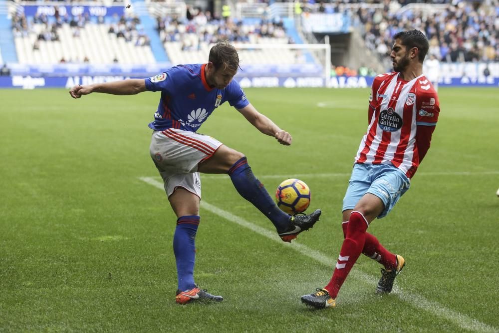 El partido entre el Oviedo y el Lugo, en imágenes