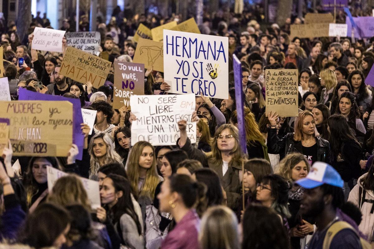 Manifestación del 8-M en Barcelona