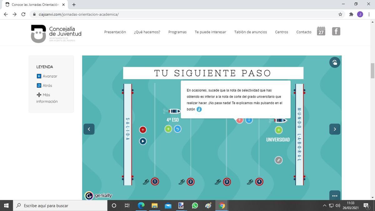Es una web impulsada por la Concejalía de Juventud del Ayuntamiento de San Vicente del Raspeig.
