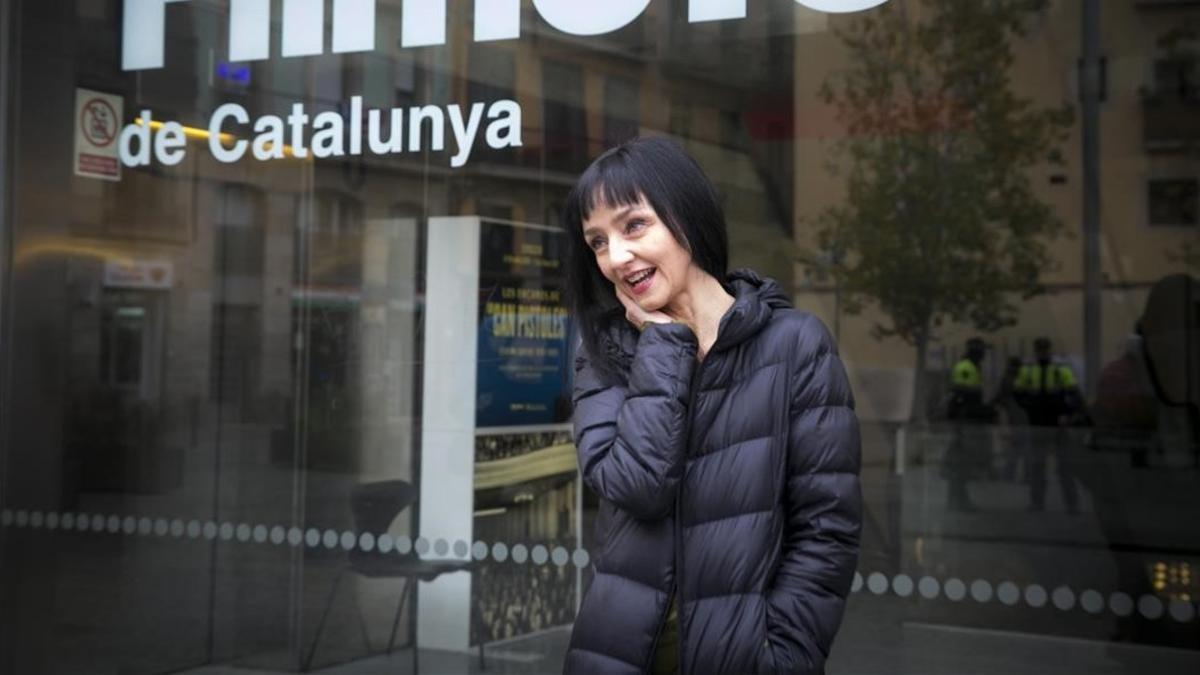 Maria de Medeiros en la Filmoteca de Catalunya durante la presentación del ciclo 'El somriure més dolç'.