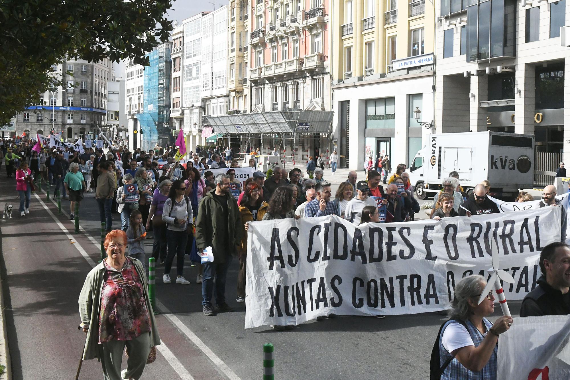 Manifestación en A Coruña contra los parques eólicos