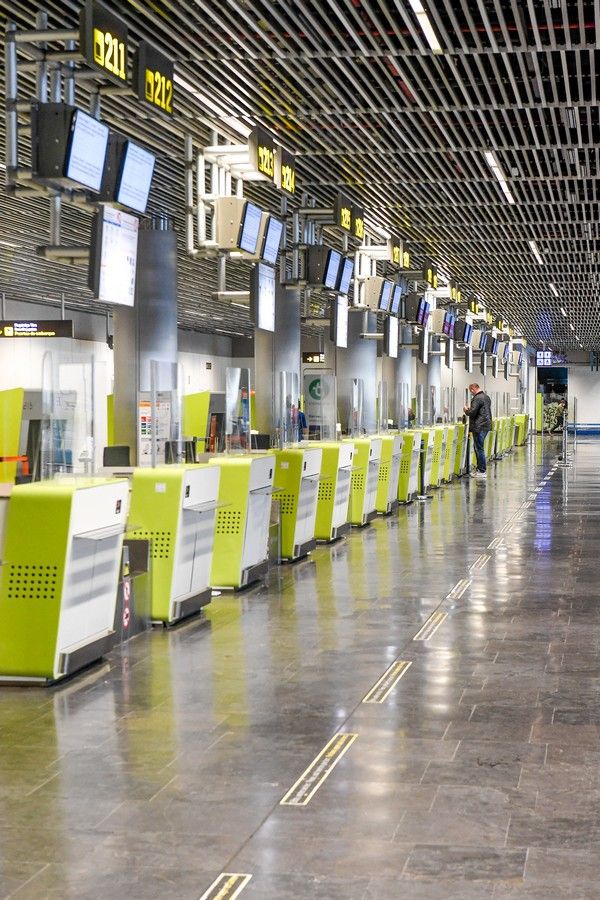 Pasajeros en el aeropuerto de Gran Canaria