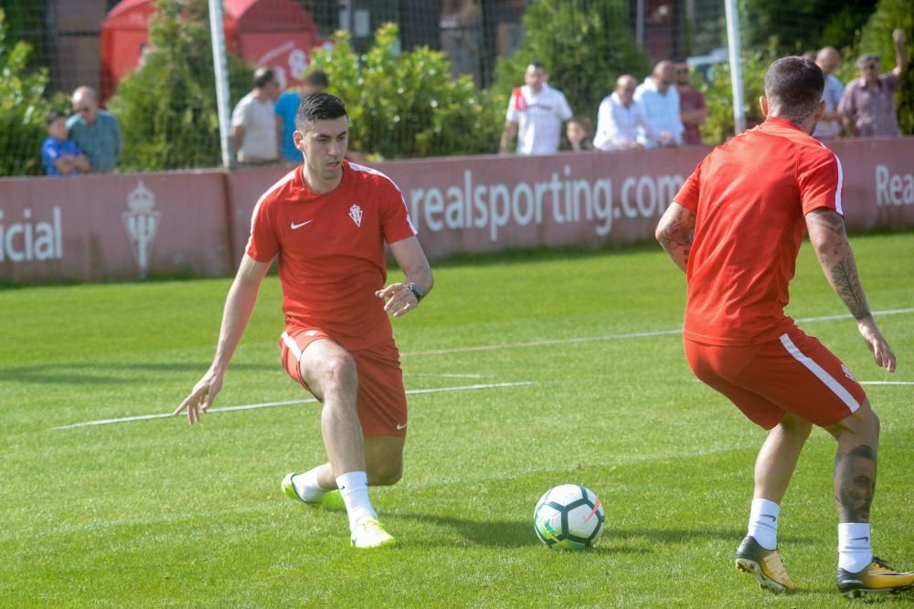 Entrenamiento del Sporting, miércoles