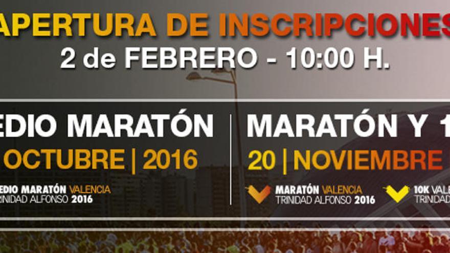 El Maratón y el Medio Maratón abren la inscripción el 2 de febrero