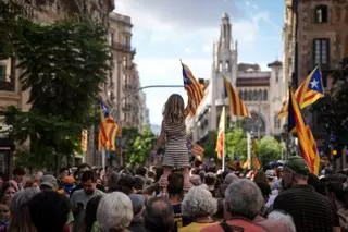 Imágenes de la manifestación por la Diada de Cataluña en Barcelona