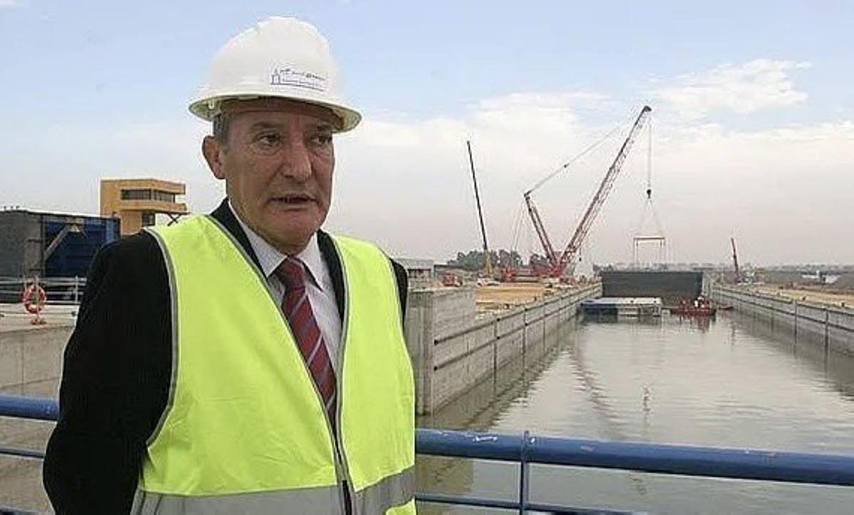 Manuel Fernández en el Puerto de Sevilla