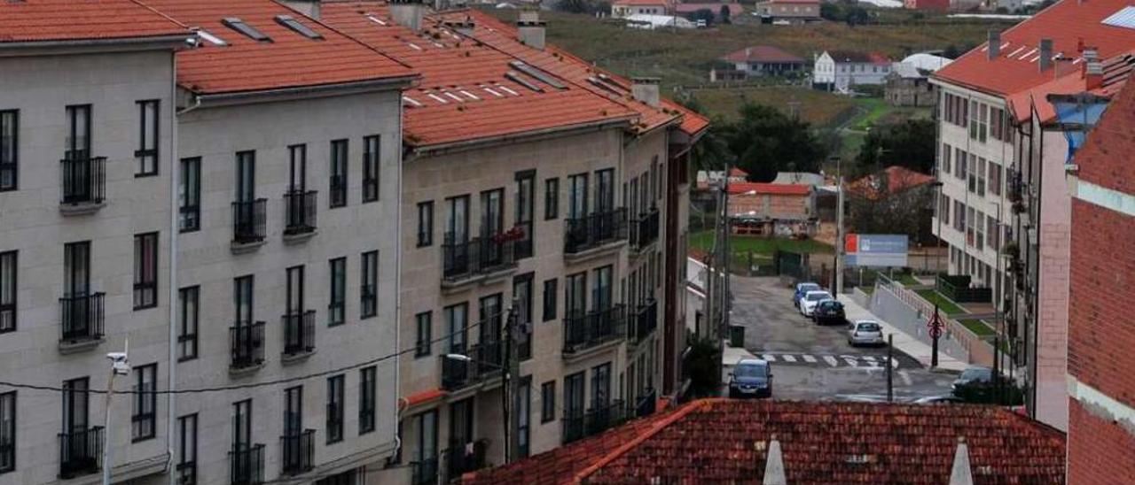 Vista del casco urbano de Ribadumia, un concello con un valor catastral de 188,9 millones de euros. // I. A.