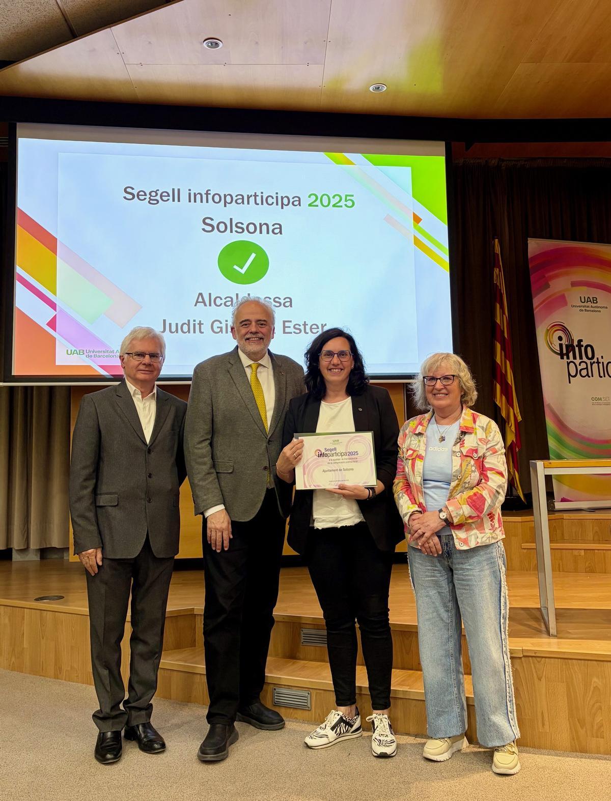 L'entrega del Segell Infoparticipa