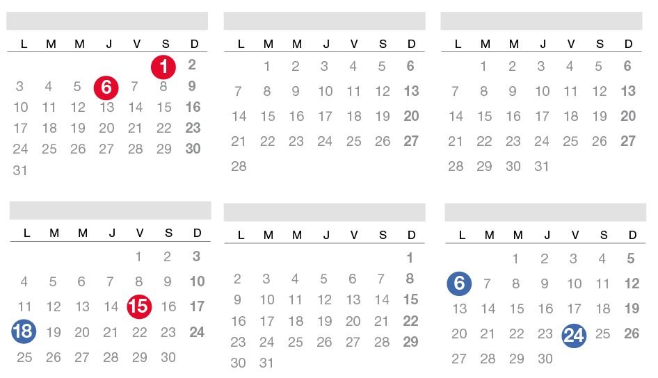 Calendario laboral de Catalunya de 2024 (con todos los festivos)