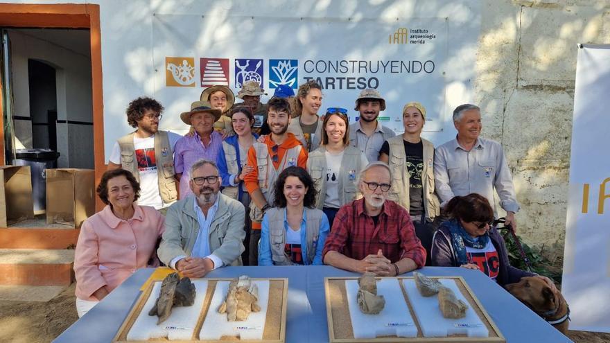 Hallan en Extremadura las cinco primeros rostros humanos de la cultura tartésica