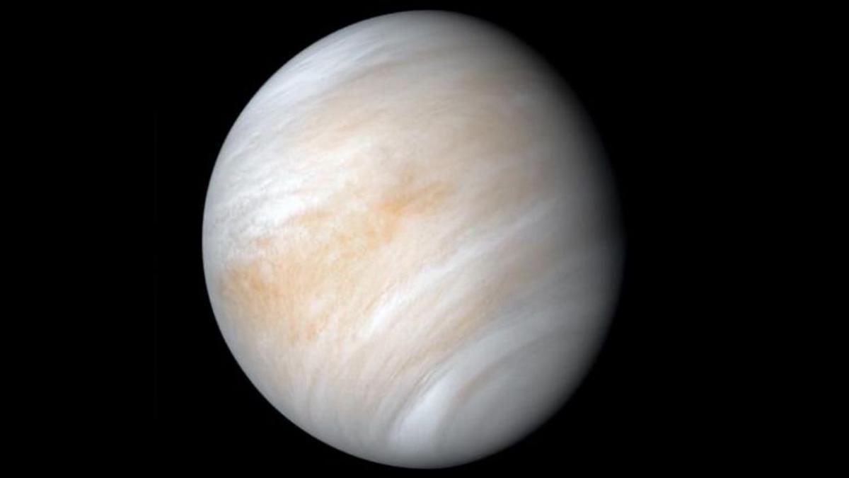 El planeta Venus, visto desde la sonda espacial Mariner 10 de la NASA.