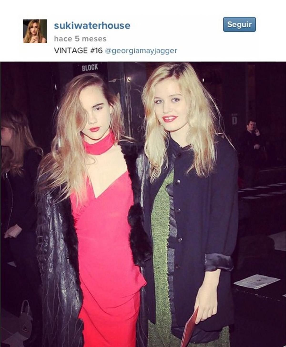 Famosas mejores amigas: Suki Waterhouse y Giorgia May Jagger desde pequeñas