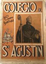 Cubierta de la revista conmemorativa del 25 aniversario de la fundación del colegio, en el curso 1943-44, con la figura de San Agustín.