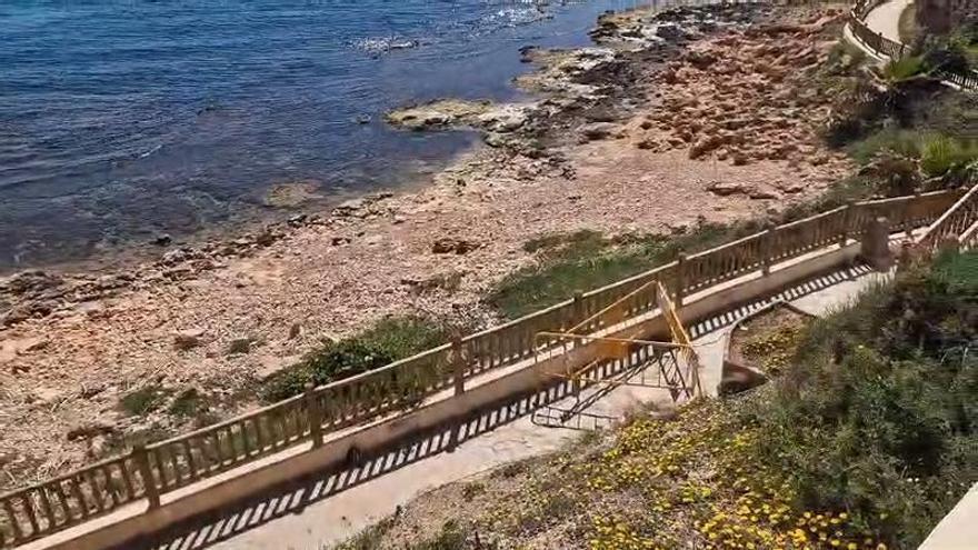 Corte ineficaz del Sendero Azul de Cabo Roig en Orihuela Costa