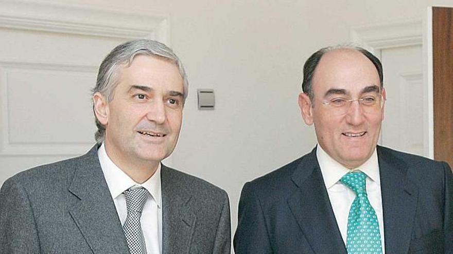 Fernando Blanco con Sánchez Galán, presidente de Iberdrola.
