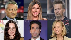 Matt LeBlanc, Jennifer Aniston, Matthew Perry, Courteney Cox, David Schwimmer y Lisa Kudrow, en la actualidad.