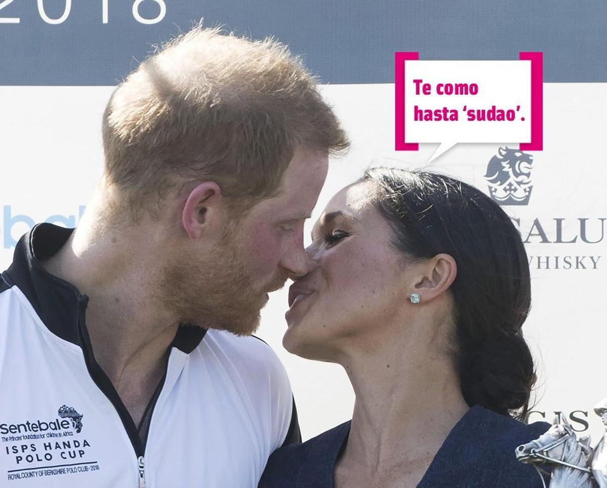 Meghan Markle y Harry, a puntito de besarse