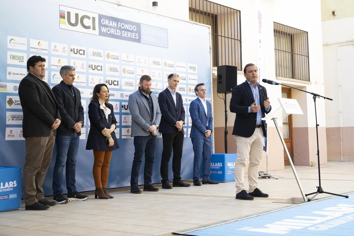 La presentación de la III The Millars UCI Gran Fondo World Series ha tenido lugar en el Patio de Las Aulasde la Diputación de Castellón.