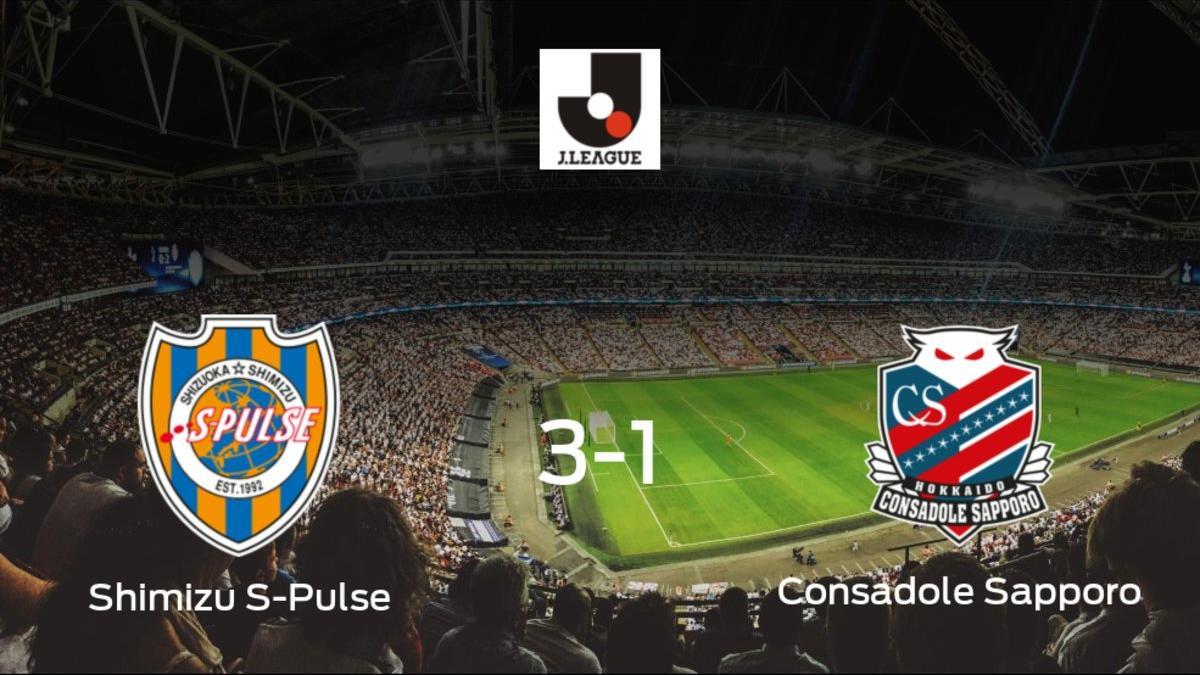 El Shimizu S-Pulse se queda con los tres puntos frente al Consadole Sapporo (3-1)