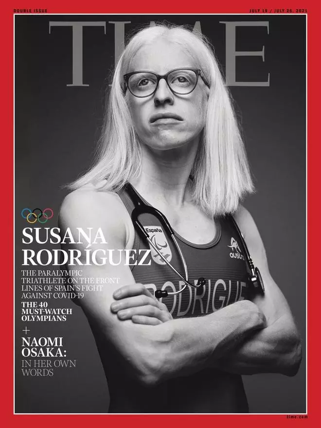 La doctora y atleta viguesa Susana Rodríguez Gacio, portada de Time