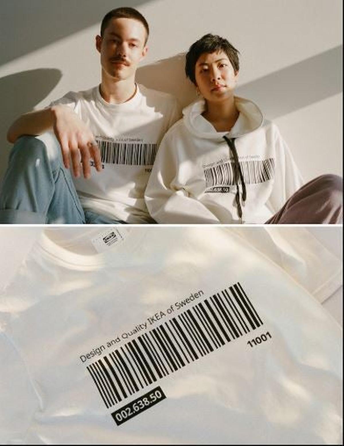 Modelos con sudadera y camiseta de Ikea.