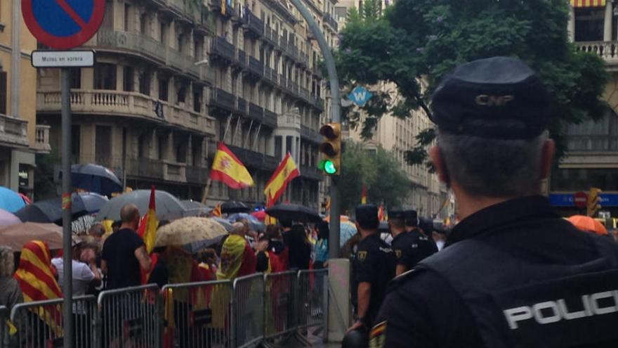 Un instant de la manifestació d&#039;aquesta tarda a Barcelona