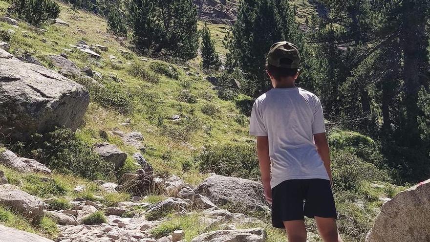 Daniel, de 13 años, en una excursión familiar.