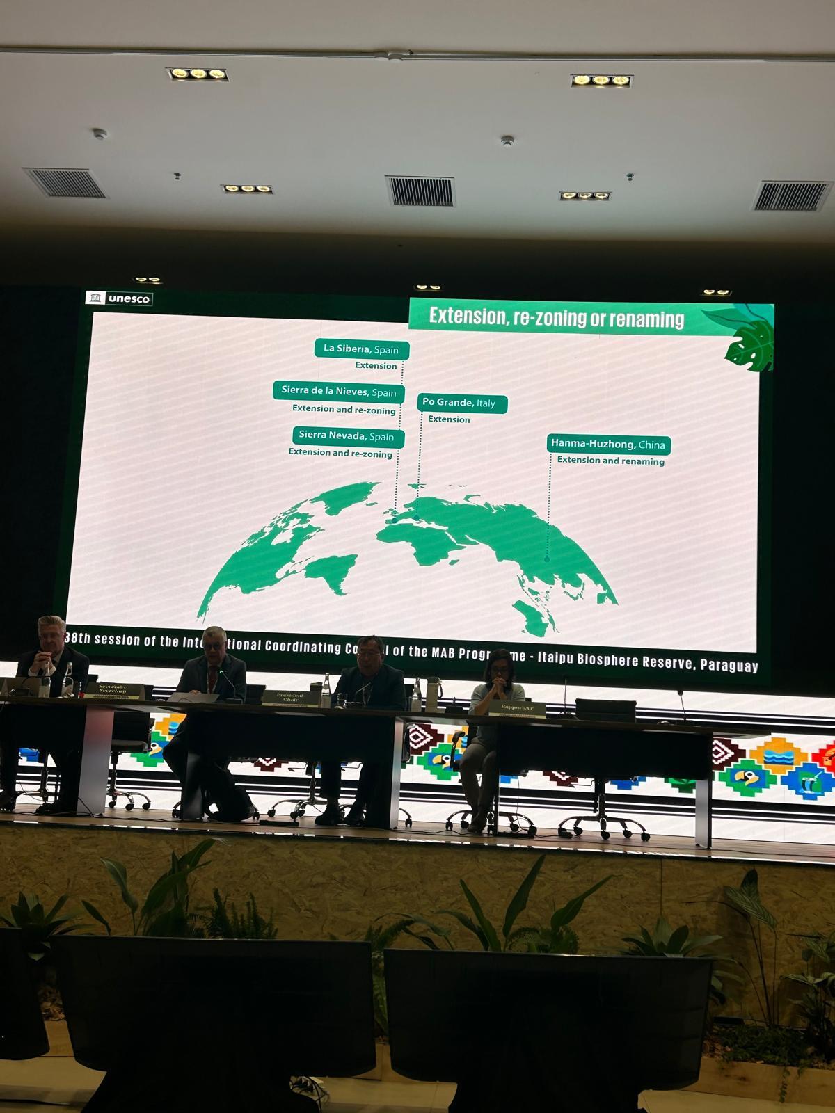 La UNESCO incluyó la ampliación de La Siberia entre las extensiones aprobadas durante el Consejo Internacional del Programa MaB celebrado en Itaipú.