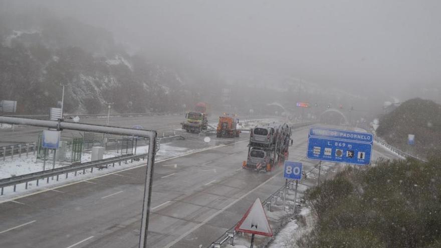 Vista de la nieve en Padornelo