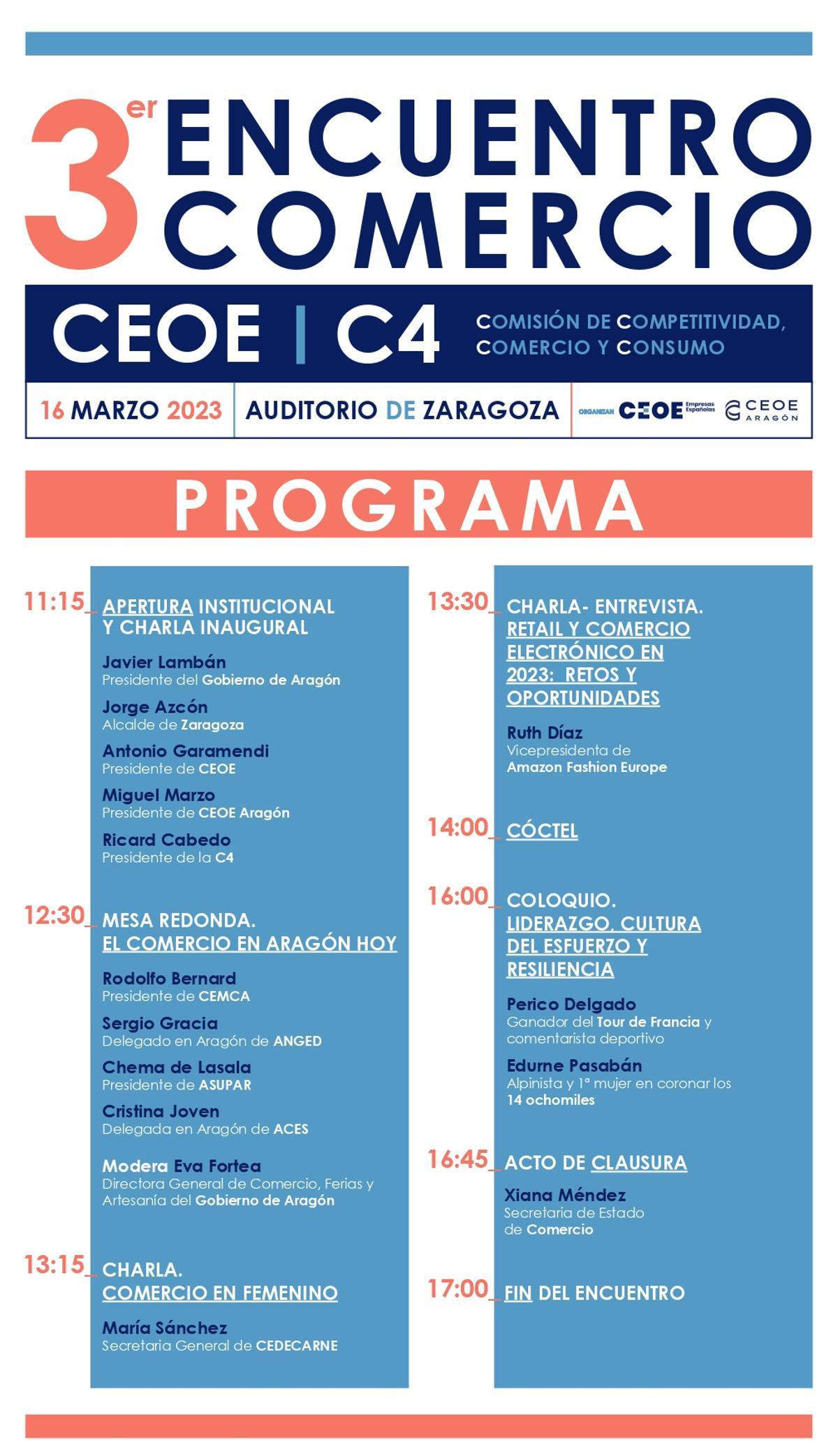Programa del III Encuentro Comercio C4 - CEOE
