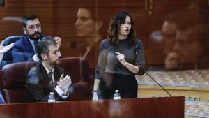 Isabel Díaz Ayuso en el pleno de la Asamblea de Madrid