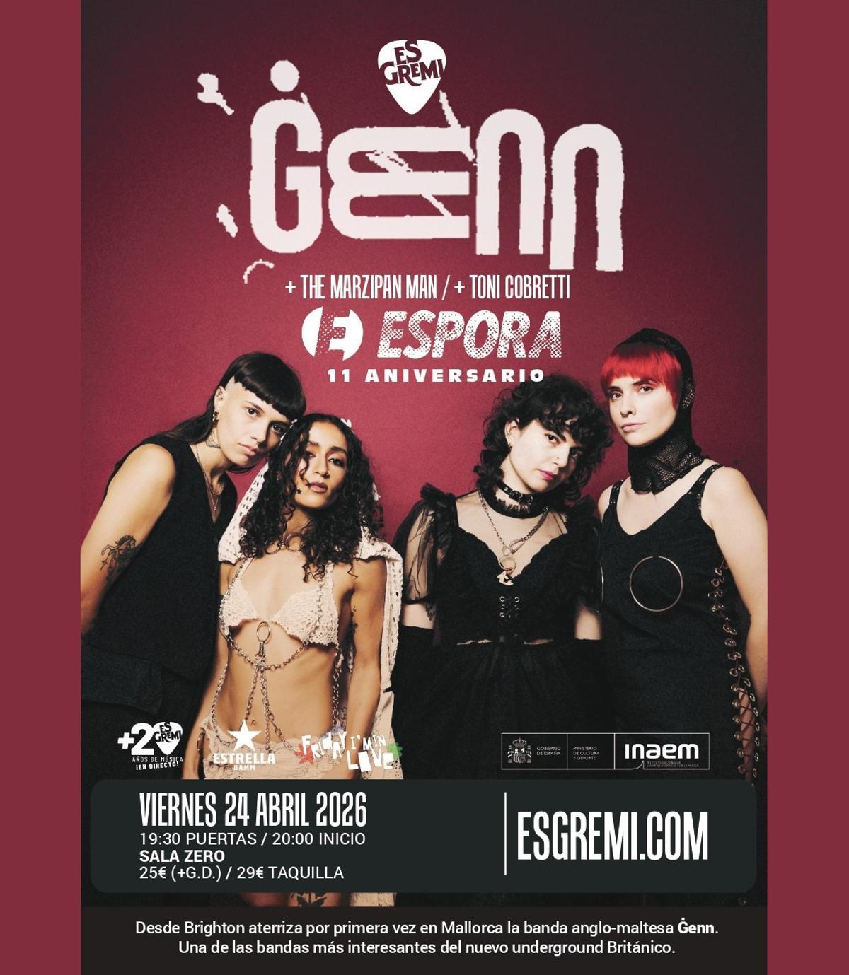 Cartel de la fiesta de Espora Records que se celebrará en Es Gremi